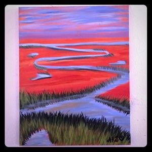 Marsh Sunset Painting